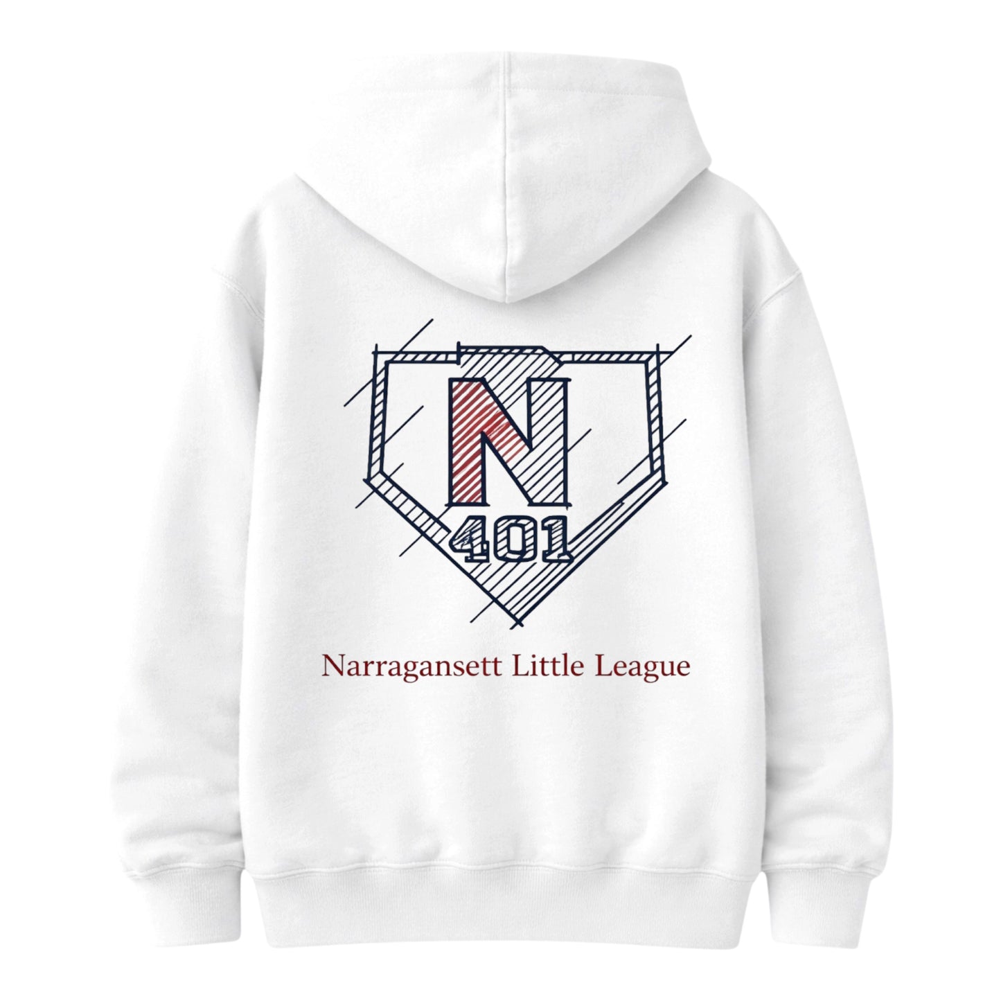 Narragansett Little League Blueprint Hoodie