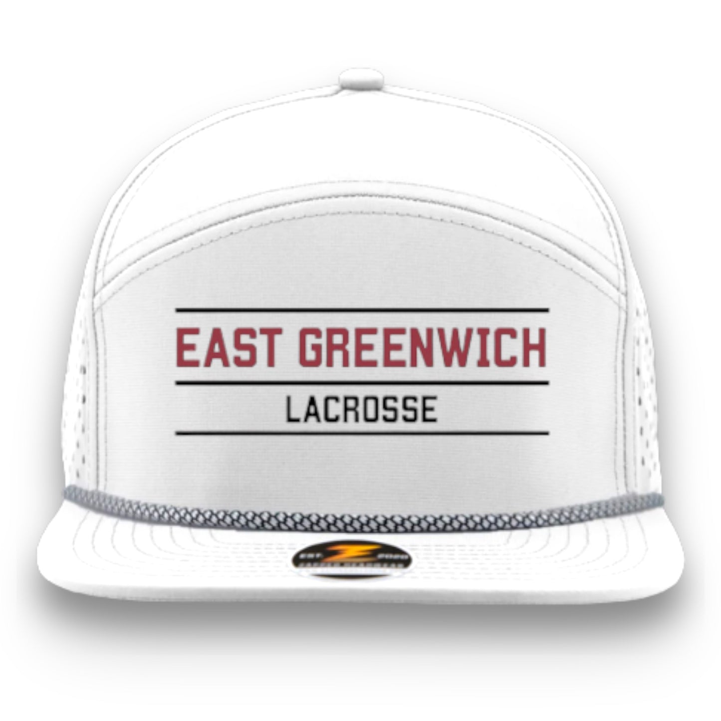 East Greenwich Lacrosse Premium Snapback (white 7-panel)