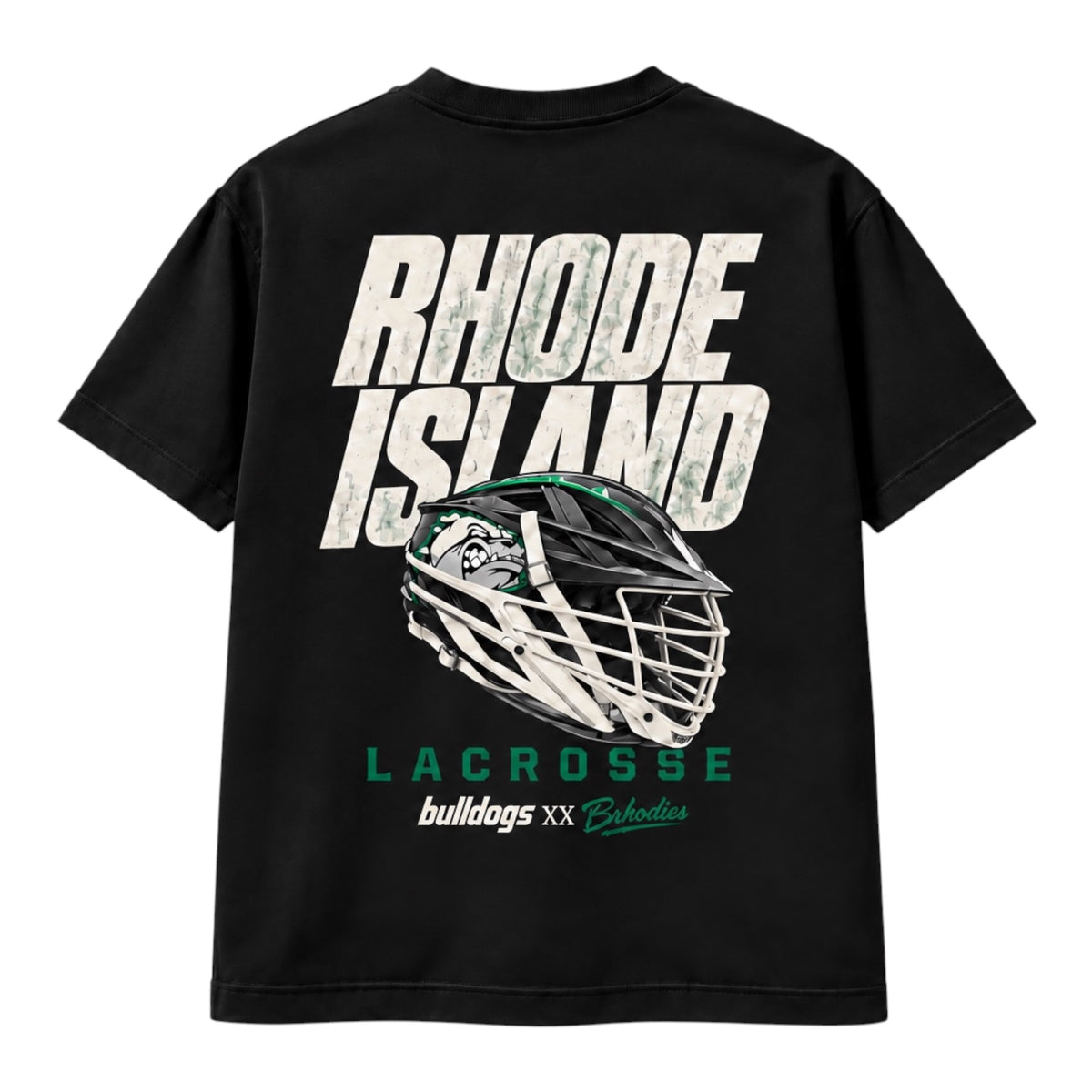 Brhodies × Bulldogs — Rhode Island Helmet Tee | SZN II