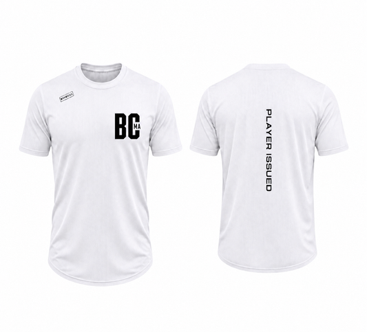 BCMA x Brhodies Player Issued Mesh Compression Tee – White / Black