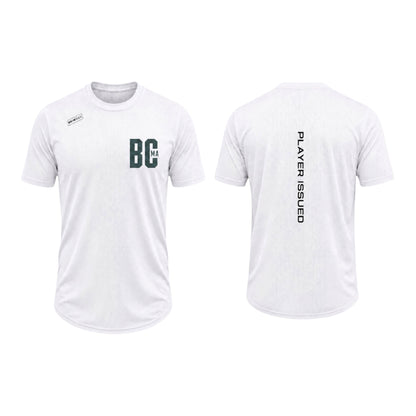 BCMA× BRHODIES — SZN I MESH COMPRESSION TEE (white / green)