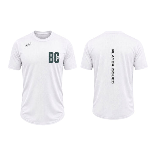 BCMA× BRHODIES — SZN I MESH COMPRESSION TEE (white / green)