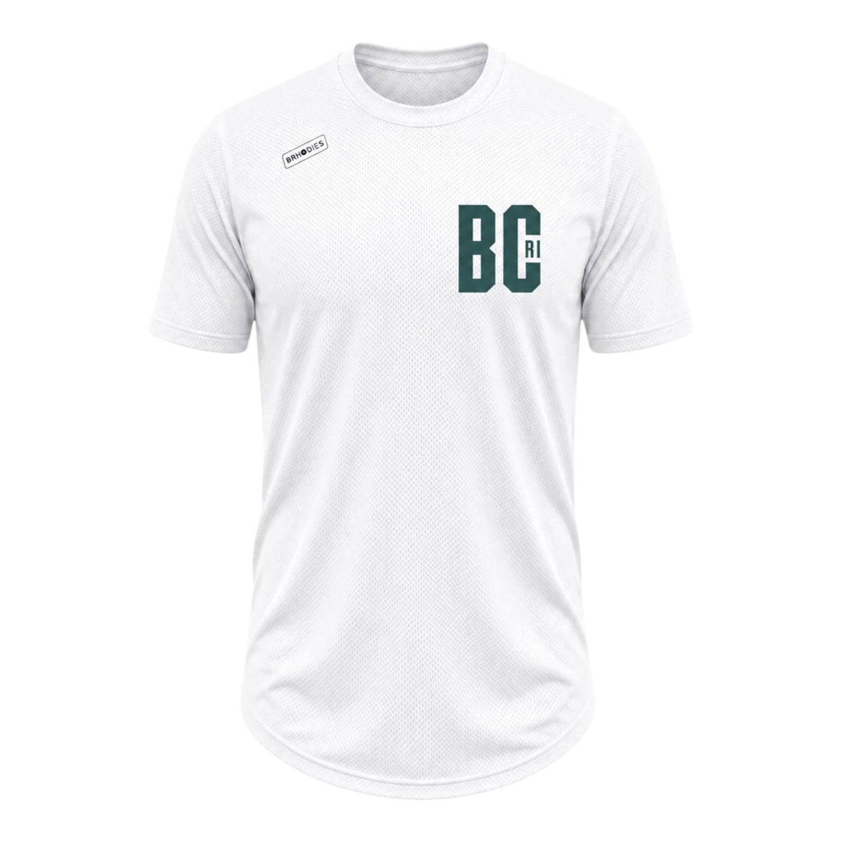 BCRI x Brhodies Relaxed Fit Compression Tee (white/ green)