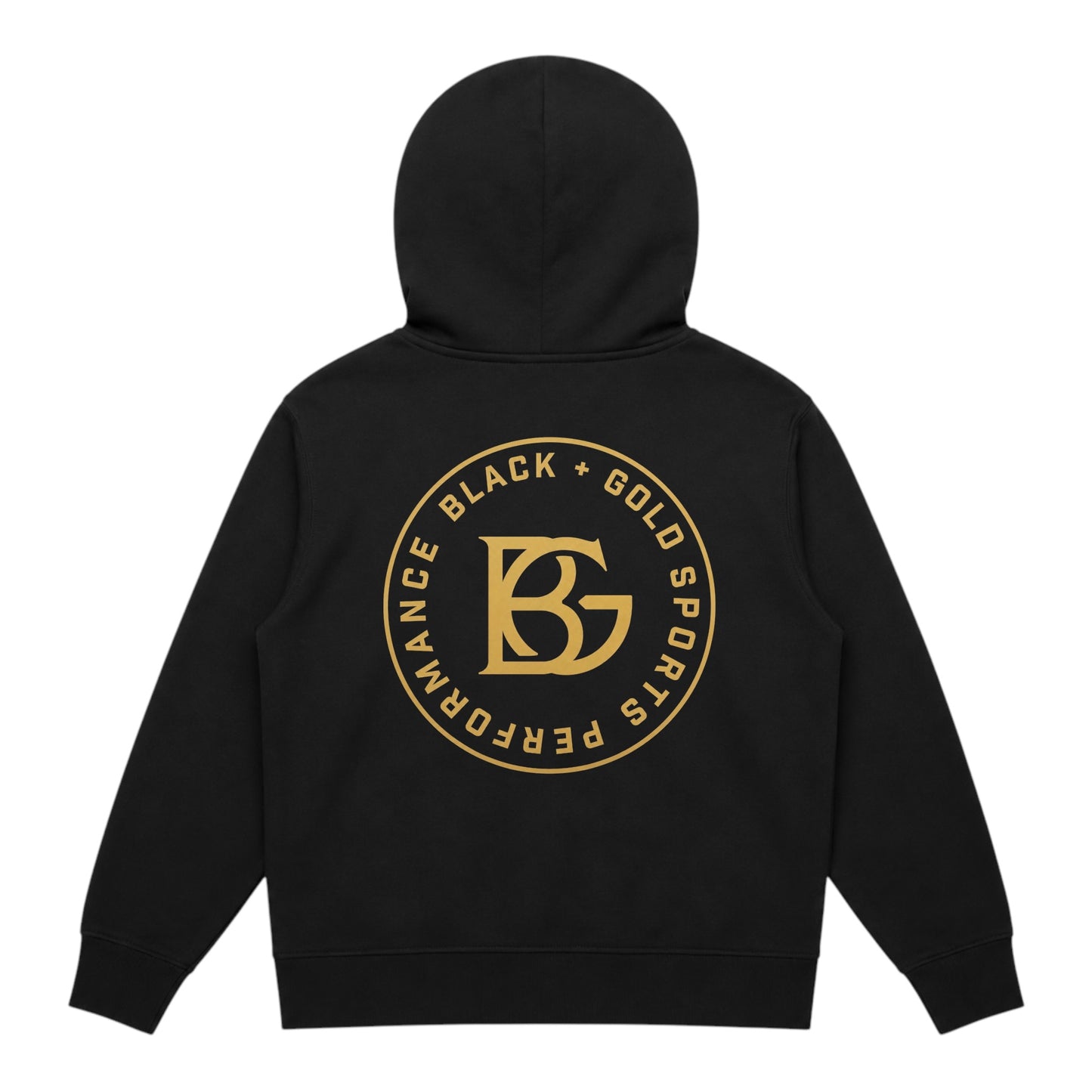 BLACK & GOLD SPORTS PERFORMANCE HOODIE