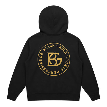 BLACK & GOLD SPORTS PERFORMANCE HOODIE
