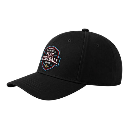Premium Black+Gold Flag Football League Strapback
