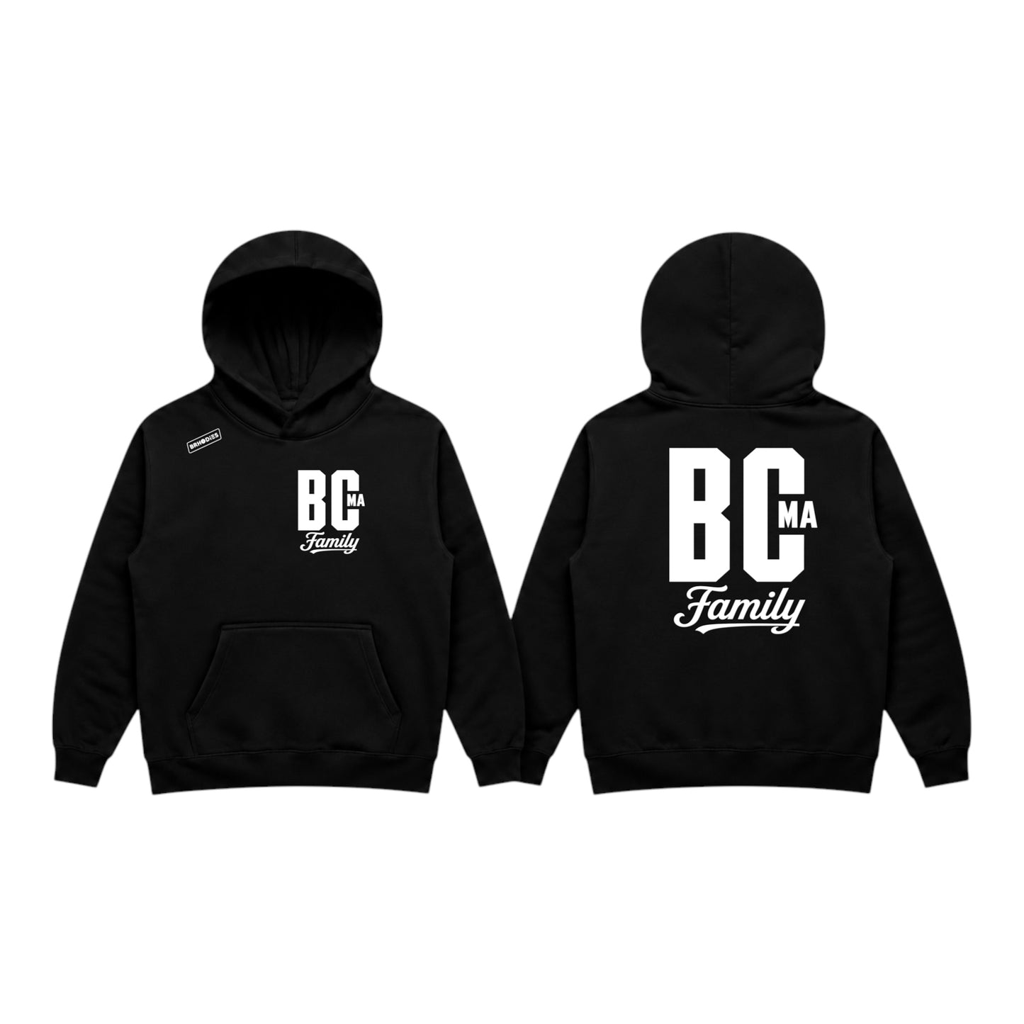 BCMA × BRHODIES — SZN I PREMIUM HOODIE (black/white)