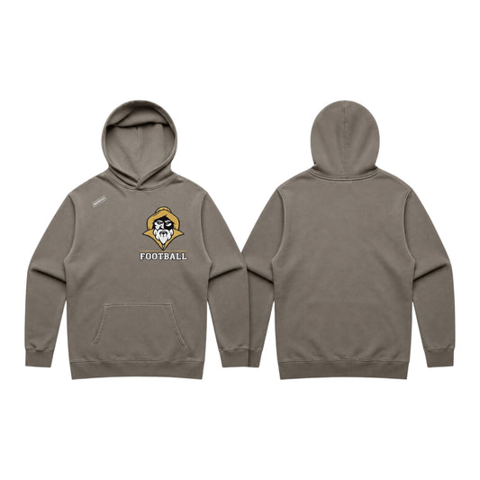 Faded Grey Football Hoodie