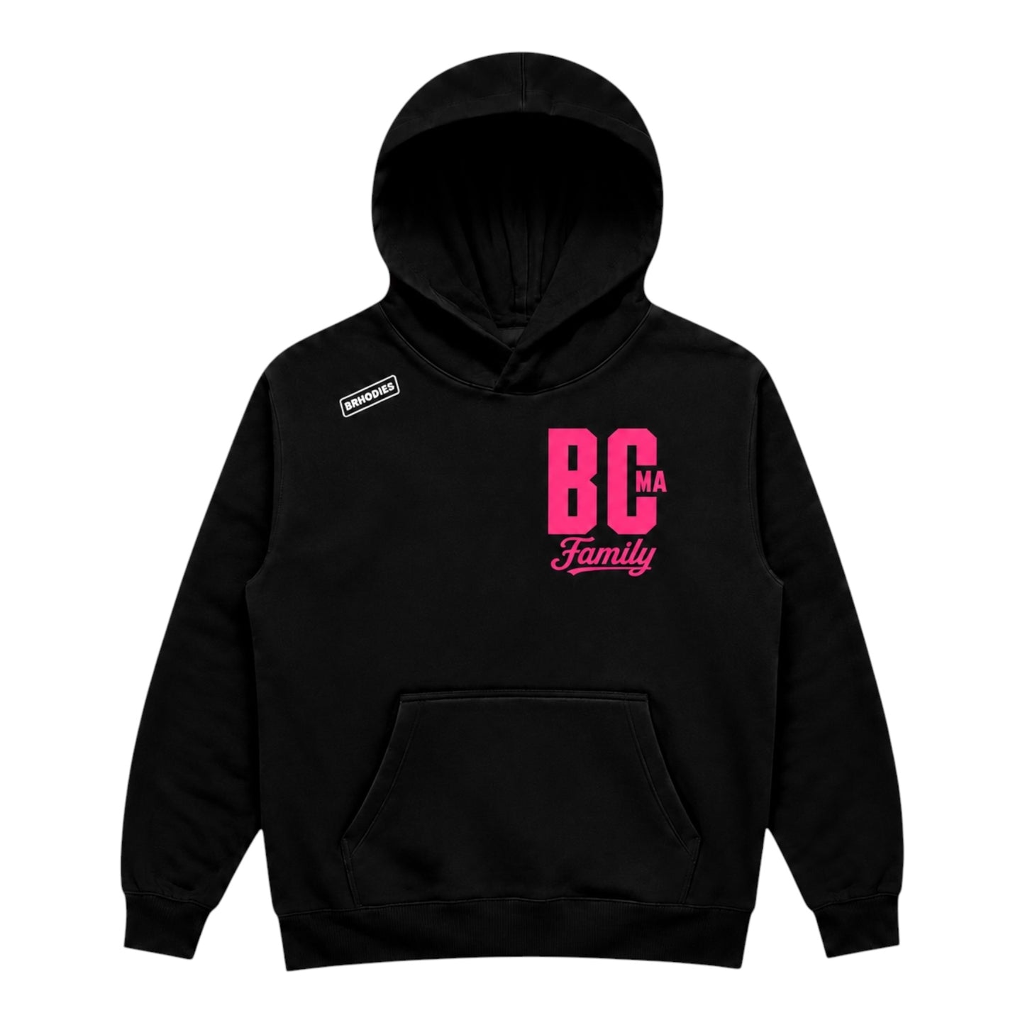 BCMA× BRHODIES — SZN I PREMIUM HOODIE (black/pink)