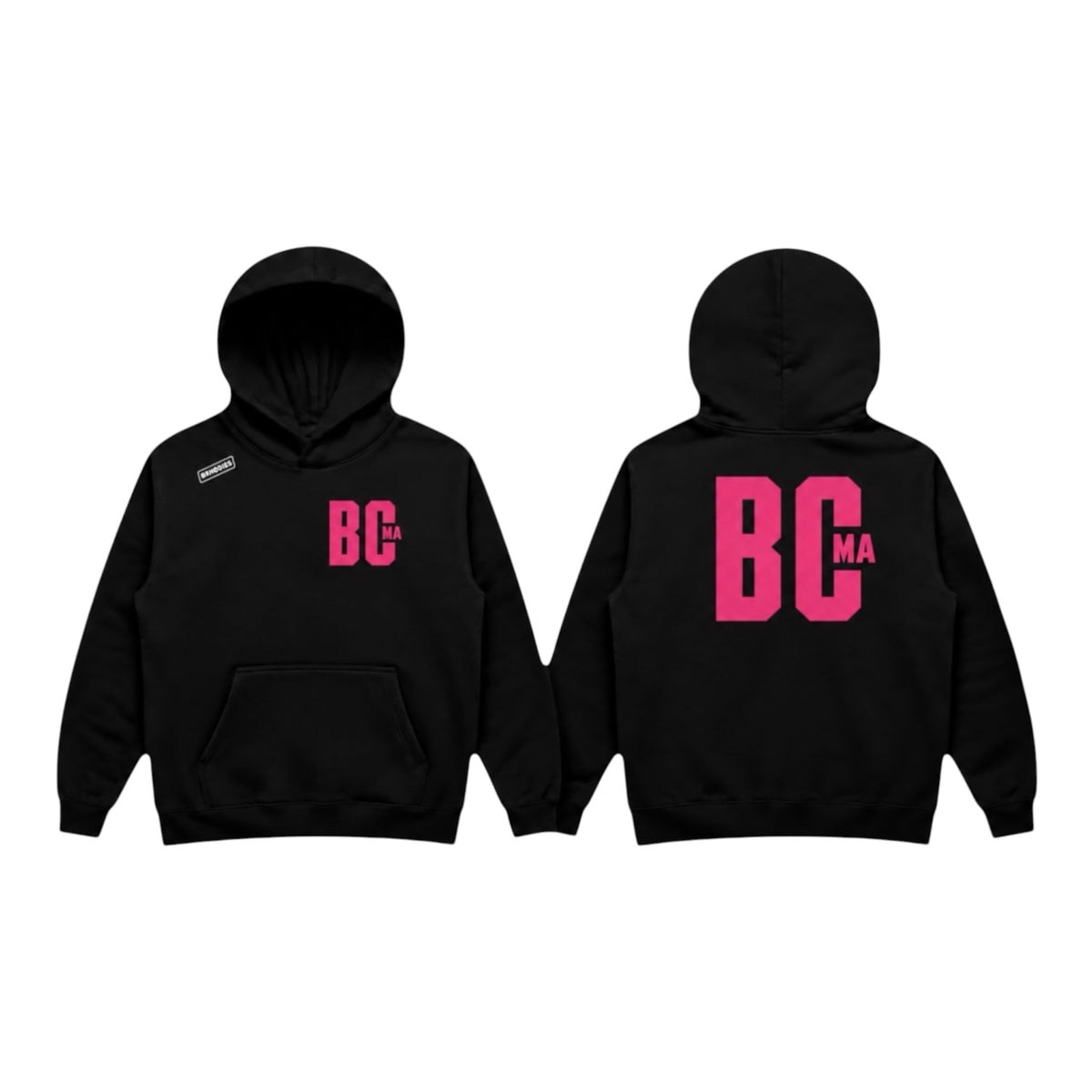 BCMA× BRHODIES — SZN I PREMIUM HOODIE (black/pink)