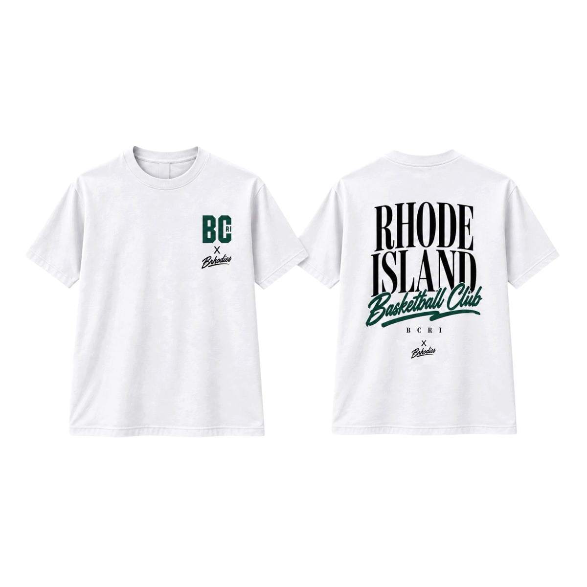 BCRI × BRHODIES COLLAB TEE WHITE DRI-EASE TEE 🏀