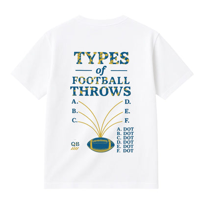 TYPES OF FOOTBALL THROWS - CLASSIC TEE