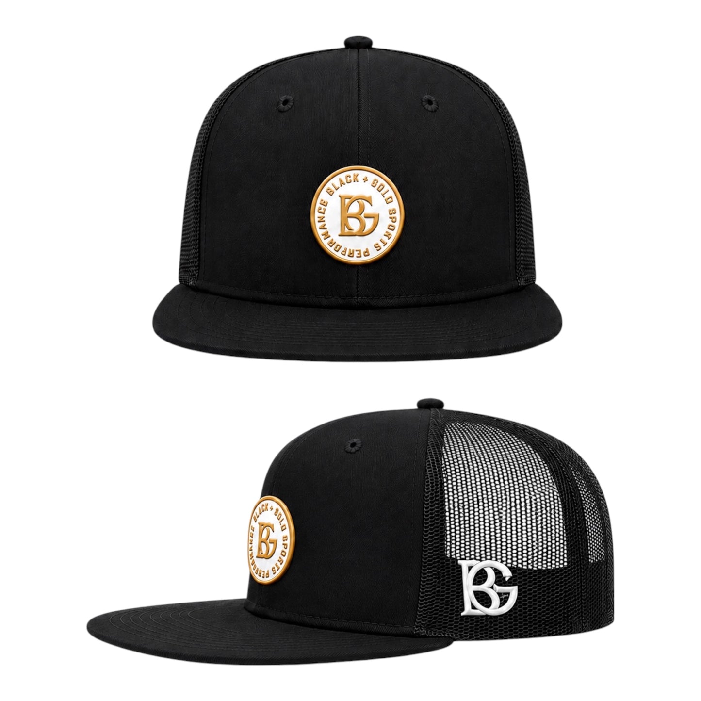 BLACK & GOLD PERFORMANCE MESH HAT