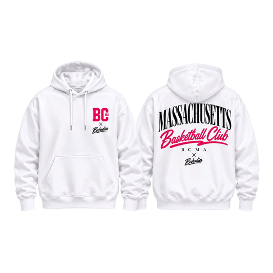 BCMA × BRHODIES COLLAB WHITE /PINK HOODIE  🏀