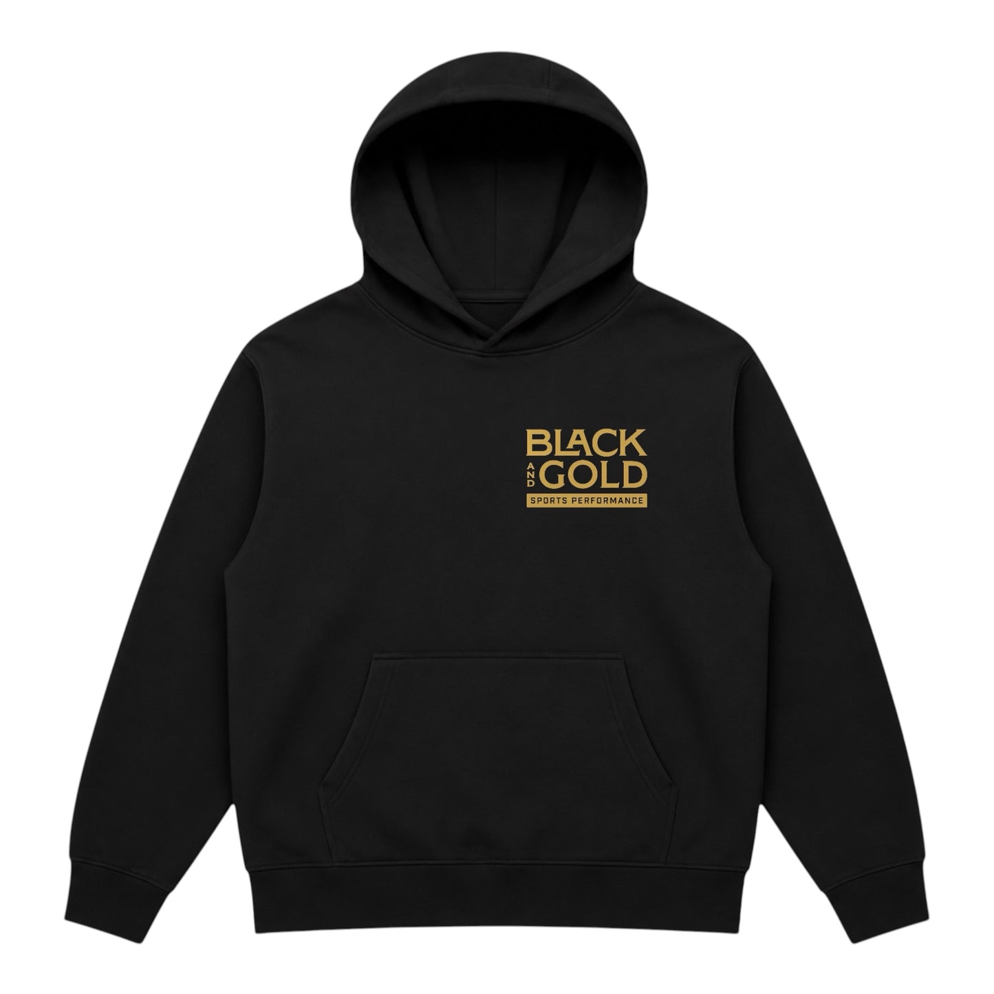 BLACK & GOLD SPORTS PERFORMANCE HOODIE