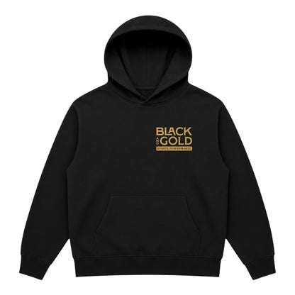 BLACK & GOLD SPORTS PERFORMANCE HOODIE