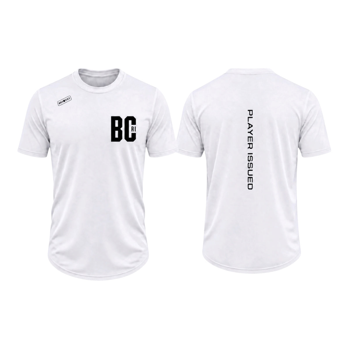BCRI x Brhodies Player Issued Mesh Compression Tee (white/ black)