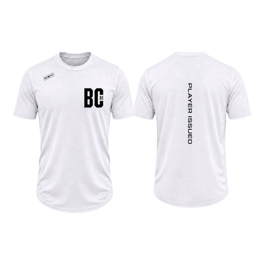 BCRI x Brhodies Player Issued Mesh Compression Tee (white/ black)