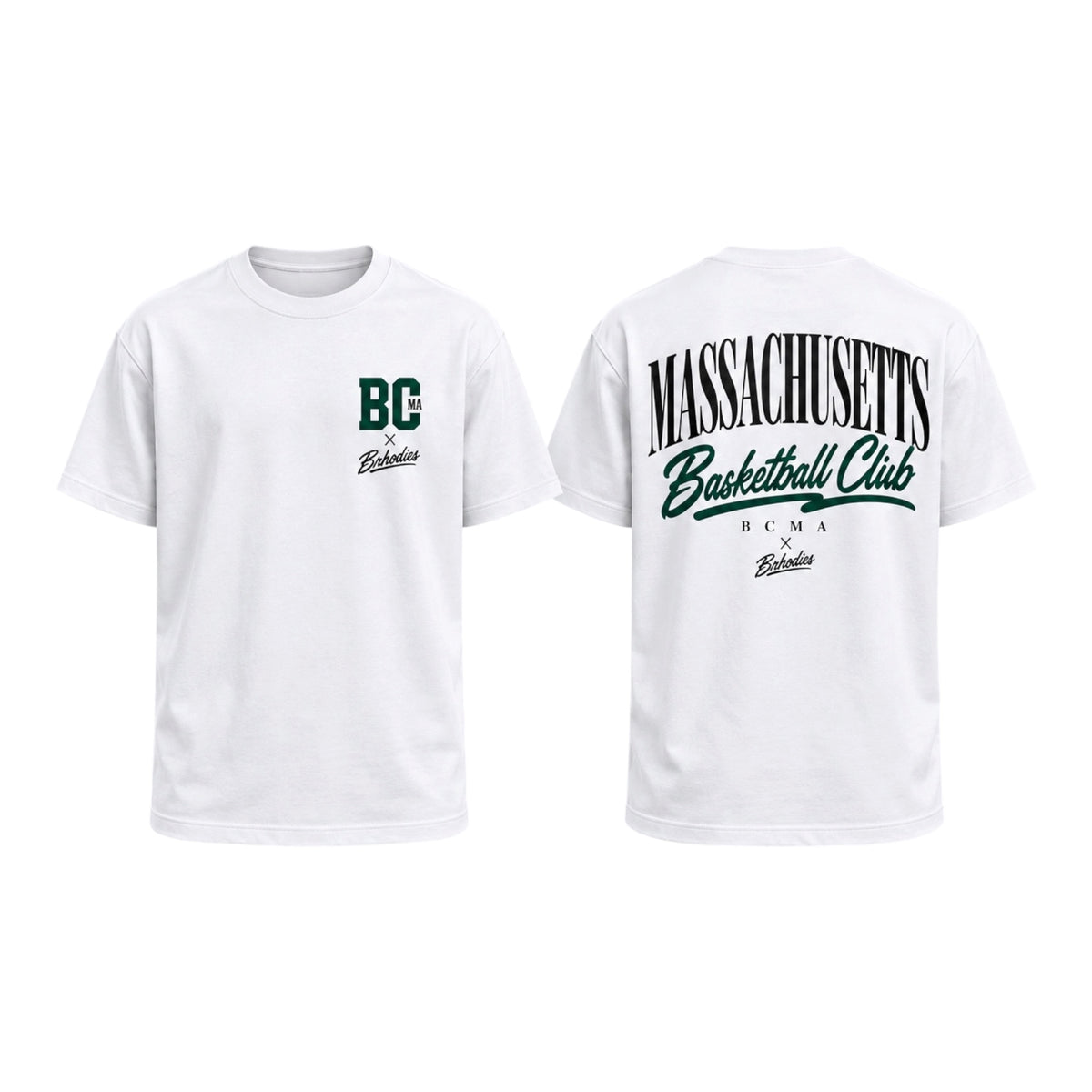 BCMA × BRHODIES COLLAB WHITE DRI-EASE TEE 🏀