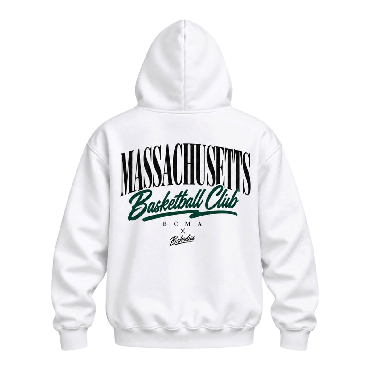 BCMA × BRHODIES COLLAB WHITE HOODIE  🏀
