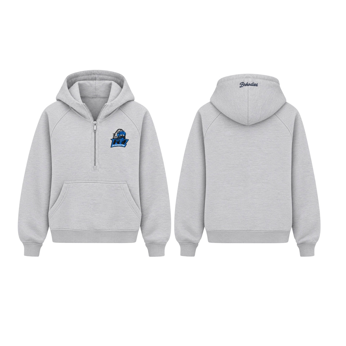 RI KNIGHTS × BRHODIES LADIES HALF-ZIP HOODIE 🏀