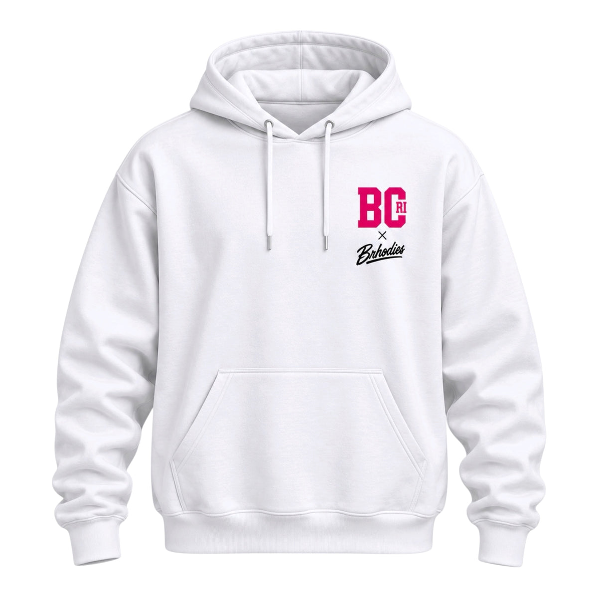 BCRI × BRHODIES COLLAB WHITE /PINK HOODIE  🏀