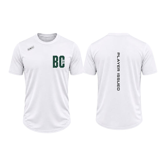 BCRI x Brhodies Relaxed Fit Compression Tee (white/ green)